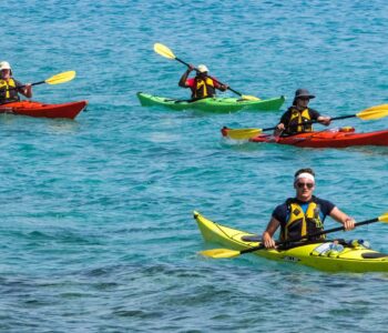cano&euml; kayaks en mer